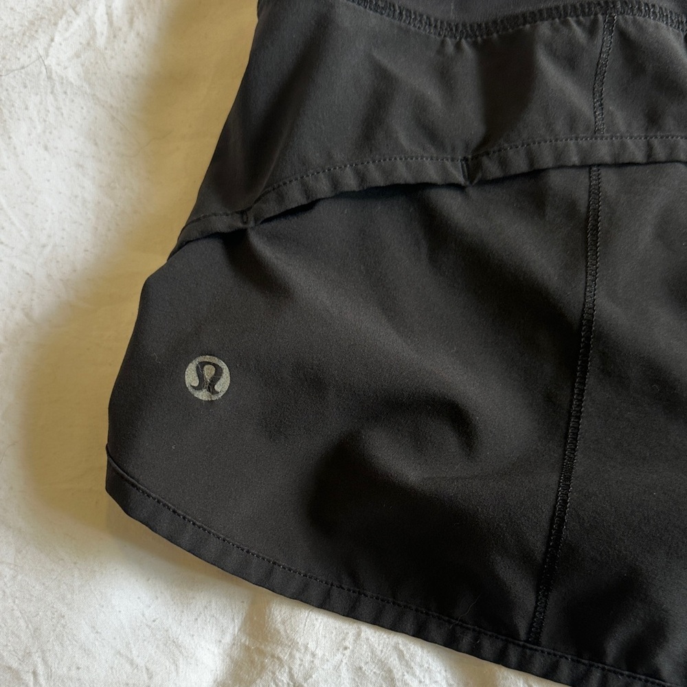 lululemon athletica Jet Black Women's Athletic Shorts - Picture 3 of 4
